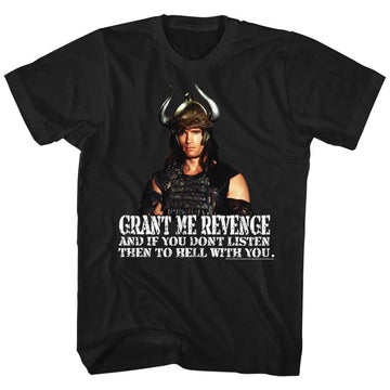 Conan Mens S/S T-Shirt - Revenge - Solid Black