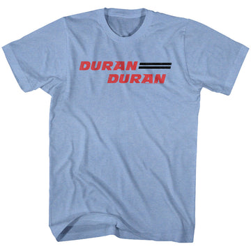 Duran Duran Mens S/S T-Shirt - Duran Duran - Heather Light Blue Heather