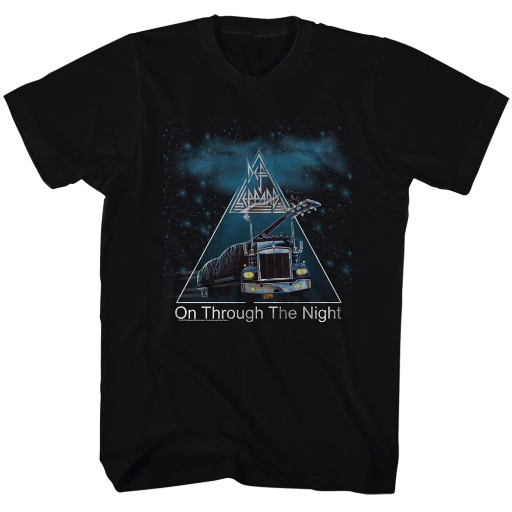 Def Leppard Mens S/S T-Shirt - On Through The Night - Solid Black