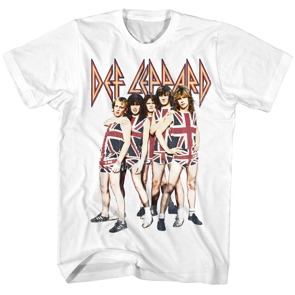 Def Leppard Mens S/S T-Shirt - Deflepp - Solid White