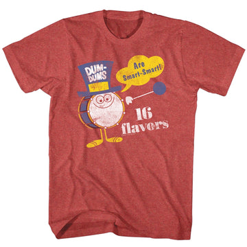 Dum Dums Mens S/S T-Shirt - Smart-Smart - Heather Red Heather