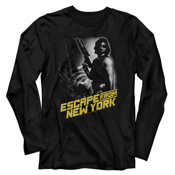 Escape From New York Mens L/S T-Shirt - Escape Ny - Solid Black