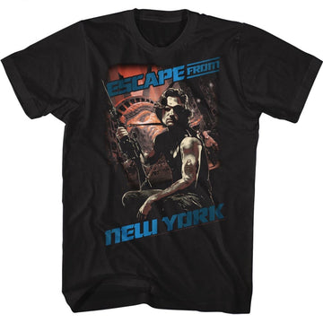 Escape From New York Mens S/S T-Shirt - Snake - Solid Black