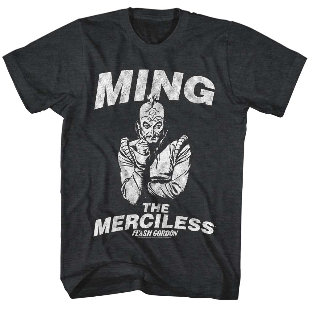 Flash Gordon Mens S/S T-Shirt - Merciless - Heather Black Heather