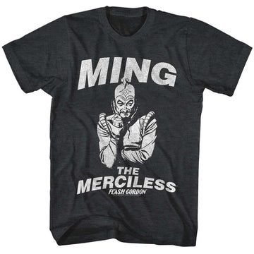 Flash Gordon Mens S/S T-Shirt - Merciless - Heather Black Heather