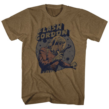 Flash Gordon Mens S/S T-Shirt - Yes It Is Flash - Heather Mocha Heather