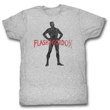 Flash Gordon Mens S/S T-Shirt - Gawdon - Heather Gray Heather