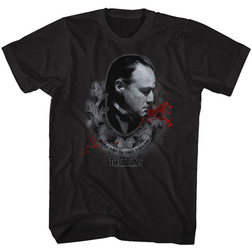 Godfather Mens S/S T-Shirt - Showing Respect - Solid Black