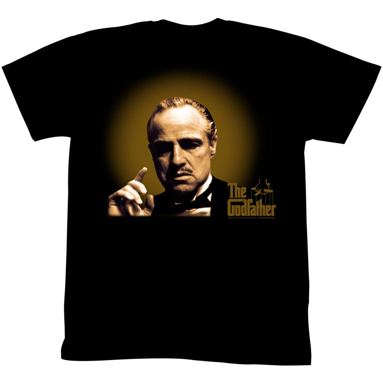 Godfather Mens S/S T-Shirt - Glowing And Showing - Solid Black