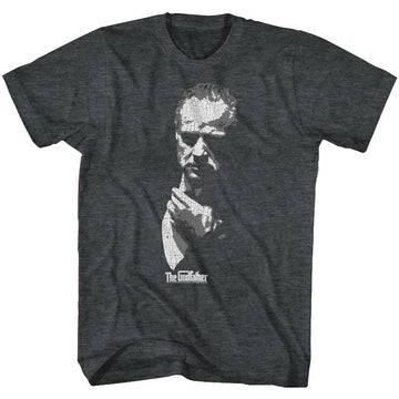 Godfather Mens S/S T-Shirt - Godfather Shadow - Heather Black Heather