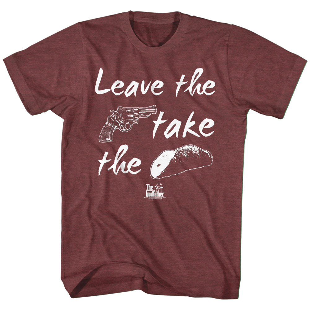 Godfather Mens S/S T-Shirt - If You Leave - Heather Vintage Maroon Heather