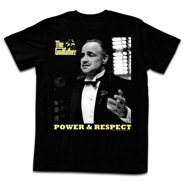 Godfather Mens S/S T-Shirt - Powspect - Solid Black