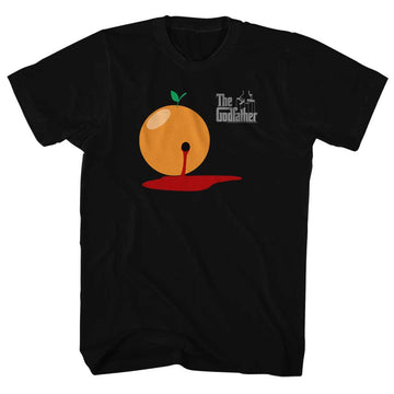 Godfather Mens S/S T-Shirt - Blood Orange - Solid Black