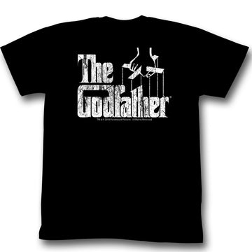 Godfather Mens S/S T-Shirt - Distress Copy - Solid Black