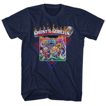 Ghost'N Goblins Mens S/S T-Shirt - Ghost'N - Solid Navy