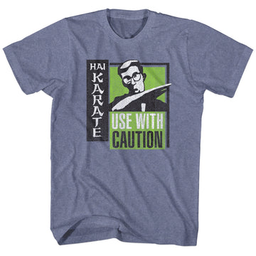 Hai Karate Mens S/S T-Shirt - Green Chop - Heather Vintage Blue Heather