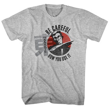 Hai Karate Mens S/S T-Shirt - Careful - Heather Gray Heather