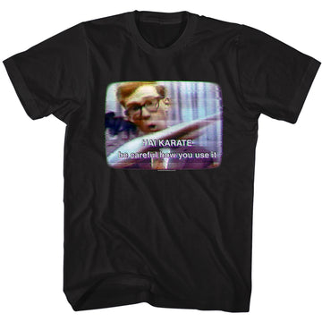 Hai Karate Mens S/S T-Shirt - Vintage TV - Solid Black