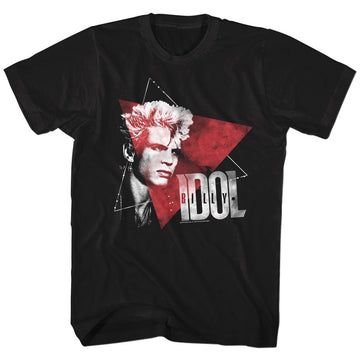 Billy Idol Mens S/S T-Shirt - Triangle - Solid Black