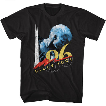 Billy Idol Mens S/S T-Shirt - Idol86 - Solid Black