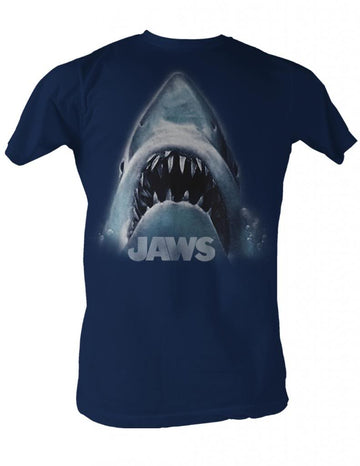Jaws Mens S/S T-Shirt - Jaws Head Logo - Solid Navy