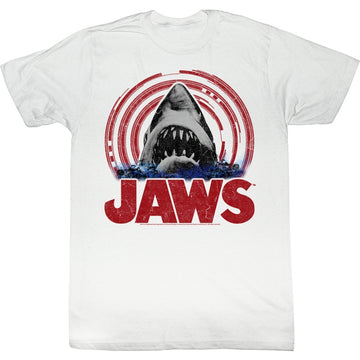 Jaws Mens S/S T-Shirt - Jaws Spiral - Solid White