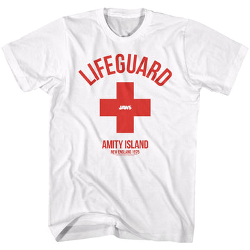 Jaws Mens S/S T-Shirt - Ai - Solid White