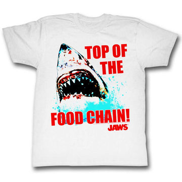 Jaws Mens S/S T-Shirt - Top Dawg - Solid White