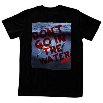 Jaws Mens S/S T-Shirt - Don?T Go - Solid Black