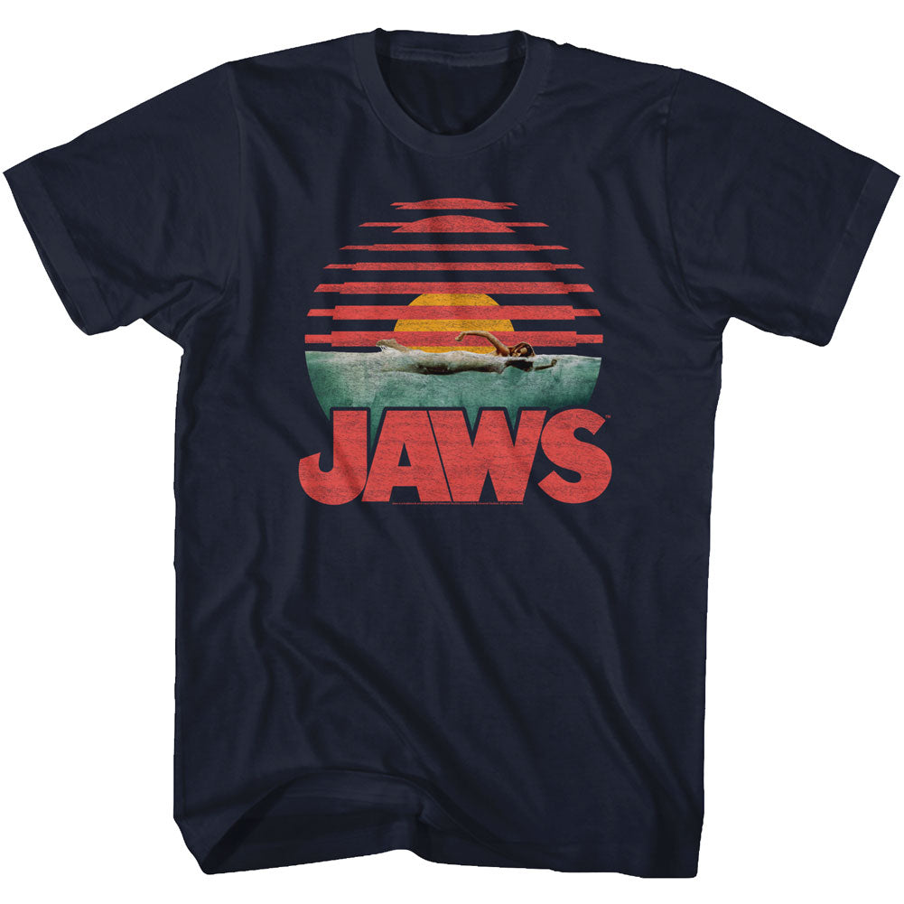 Jaws Mens S/S T-Shirt - Sliced - Solid Navy