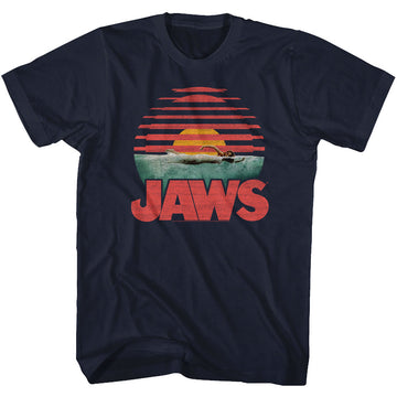 Jaws Mens S/S T-Shirt - Sliced - Solid Navy