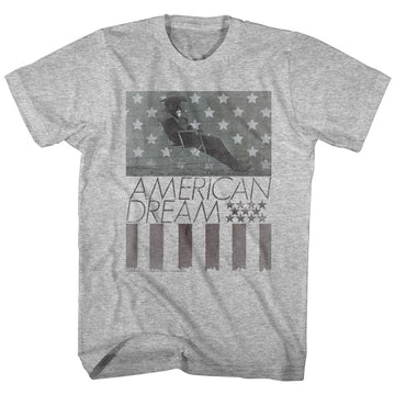 James Dean Mens S/S T-Shirt - Woo American Dream - Heather Gray Heather