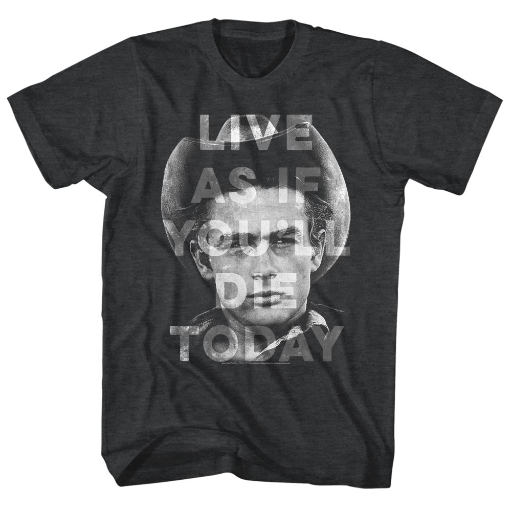 James Dean Mens S/S T-Shirt - Thanks Jim - Heather Black Heather