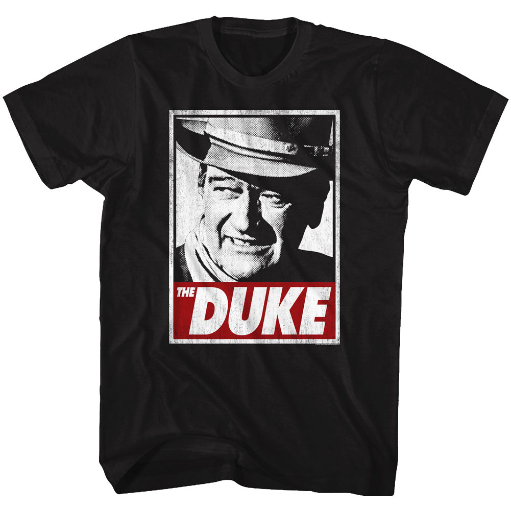 John Wayne Mens S/S T-Shirt - Tha Duke - Solid Black