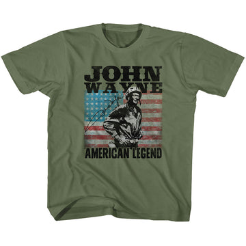John Wayne Toddler S/S T-Shirt - American Legend - Solid Military Green