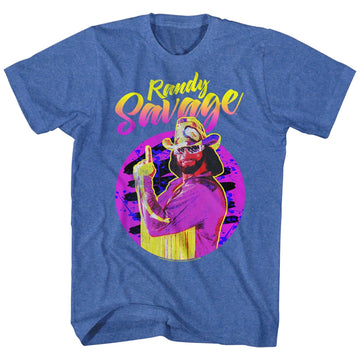 Macho Man Mens S/S T-Shirt - Randy Savage - Heather Royal Heather