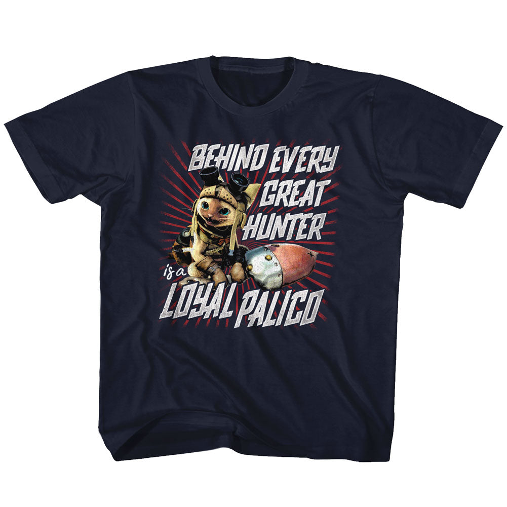 Monster Hunter Toddler S/S T-Shirt - Loyal Palico - Solid Navy