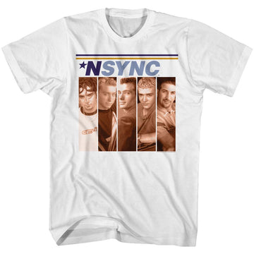 NSYNC Mens S/S T-Shirt - Boxes - Solid White