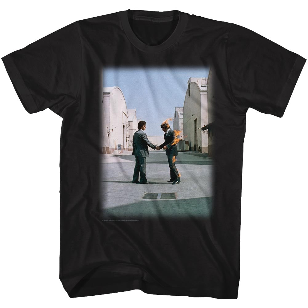 Pink Floyd Mens S/S T-Shirt - Wywh Fade - Solid Black