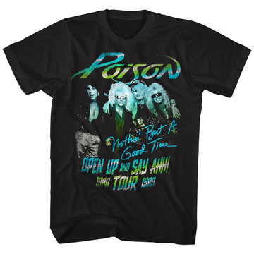 Poison Mens S/S T-Shirt - Tour Shirt - Solid Black