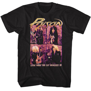 Poison Mens S/S T-Shirt - 3Dcat - Solid Black
