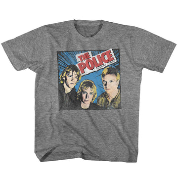 The Police Youth S/S T-Shirt - Comic-Ish - Heather Graphite Heather