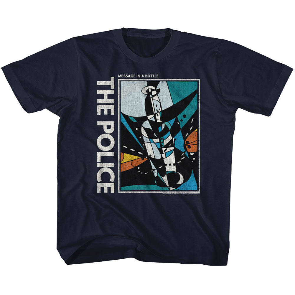 The Police Toddler S/S T-Shirt - Message In A Bottle - Solid Navy