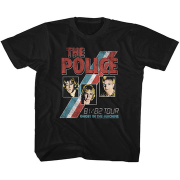 The Police Youth S/S T-Shirt - Ghost In The Machine - Solid Black