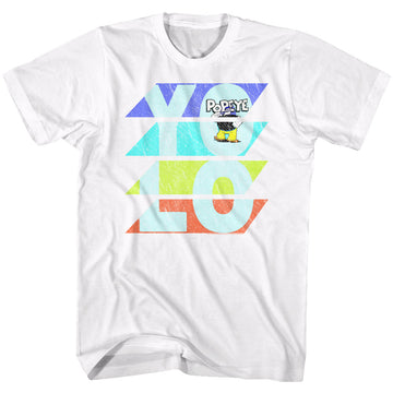 Popeye Mens S/S T-Shirt - Not Popeye, Popeye - Solid White