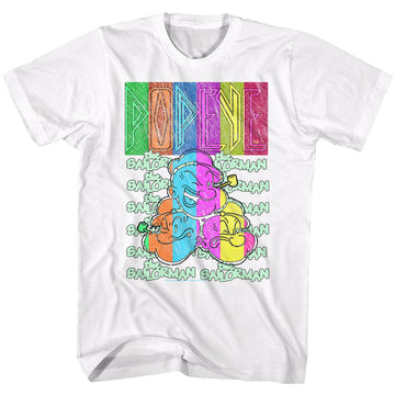Popeye Mens S/S T-Shirt - Pop-Tri - Solid White