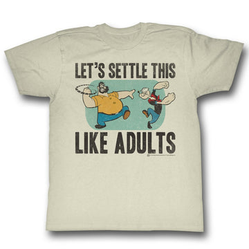 Popeye Mens S/S T-Shirt - Punchin - Solid Natural