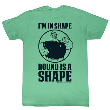 Popeye Mens S/S T-Shirt - In Shape - Heather Neon Mint Heather