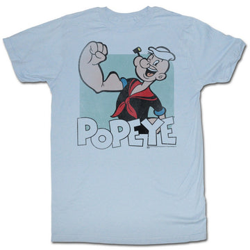 Popeye Mens S/S T-Shirt - Popeye - Solid Light Blue