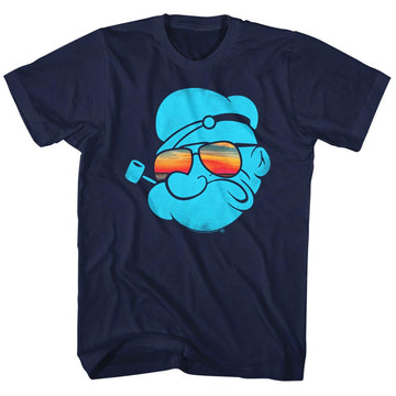 Popeye Mens S/S T-Shirt - Aviators - Solid Navy